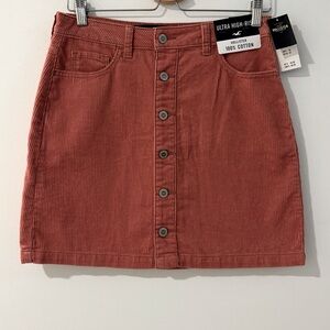 NWT Hollister Ultra High Rise 100% Cotton Mini Skirt size 28